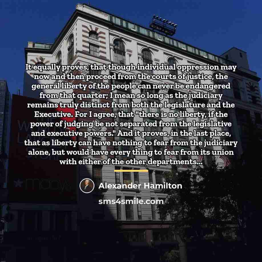 “It equally proves, that though individual oppression may now and…” quote by Alexander Hamilton