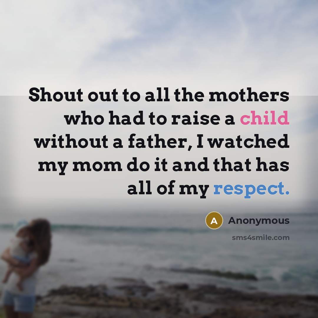 “Shout out to all the mothers who had to raise…” quote by Anonymous