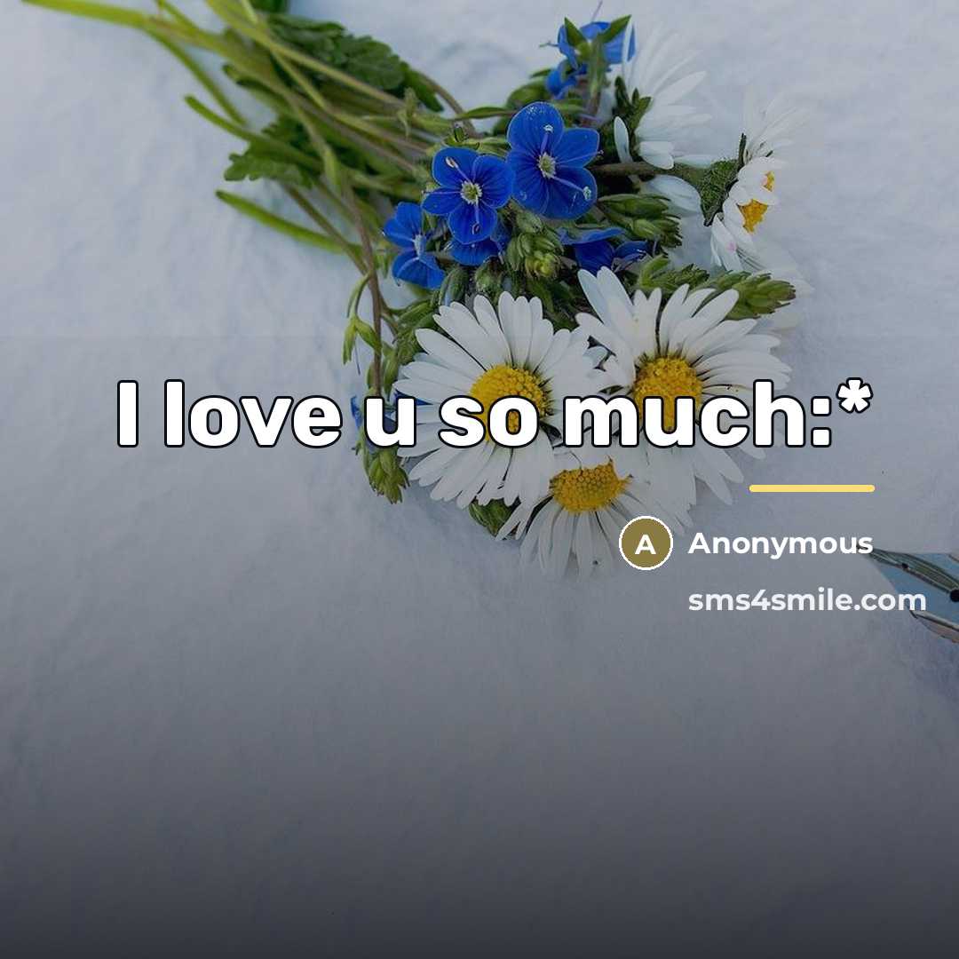 “I love u so much:*…” quote by Anonymous