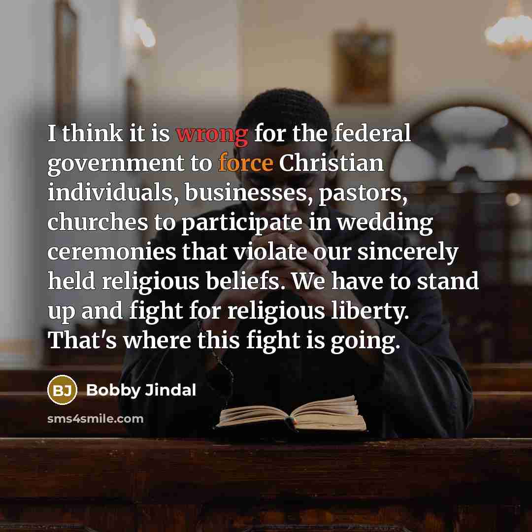 “I think it is wrong for the federal government to…” quote by Bobby Jindal