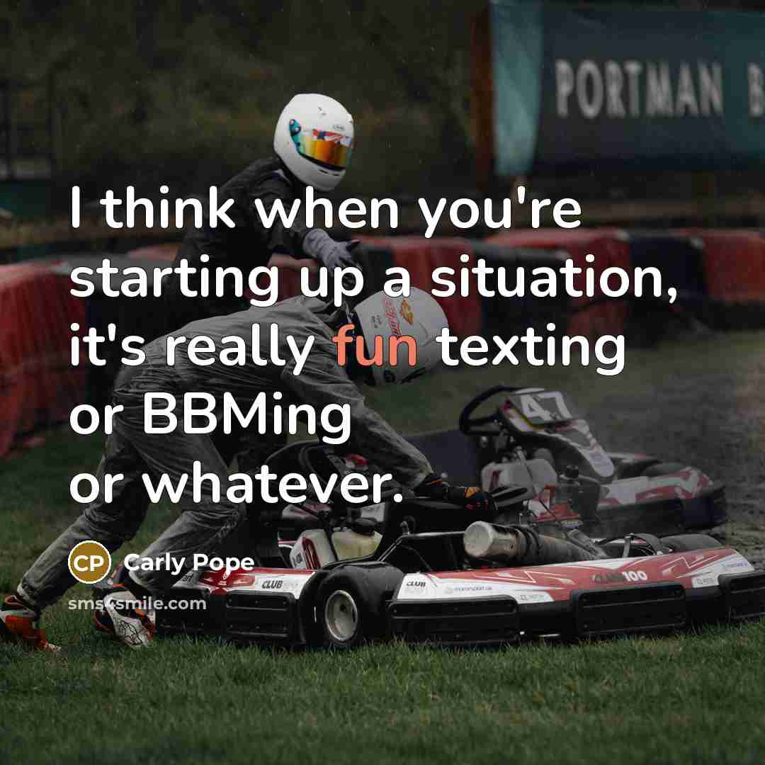“I think when you're starting up a situation, it's really…” quote by Carly Pope