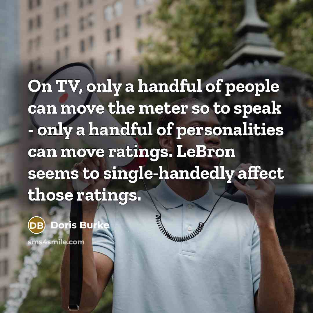 “On TV, only a handful of people can move the…” quote by Doris Burke