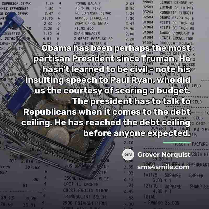 “Obama has been perhaps the most partisan President since Truman.…” quote by Grover Norquist