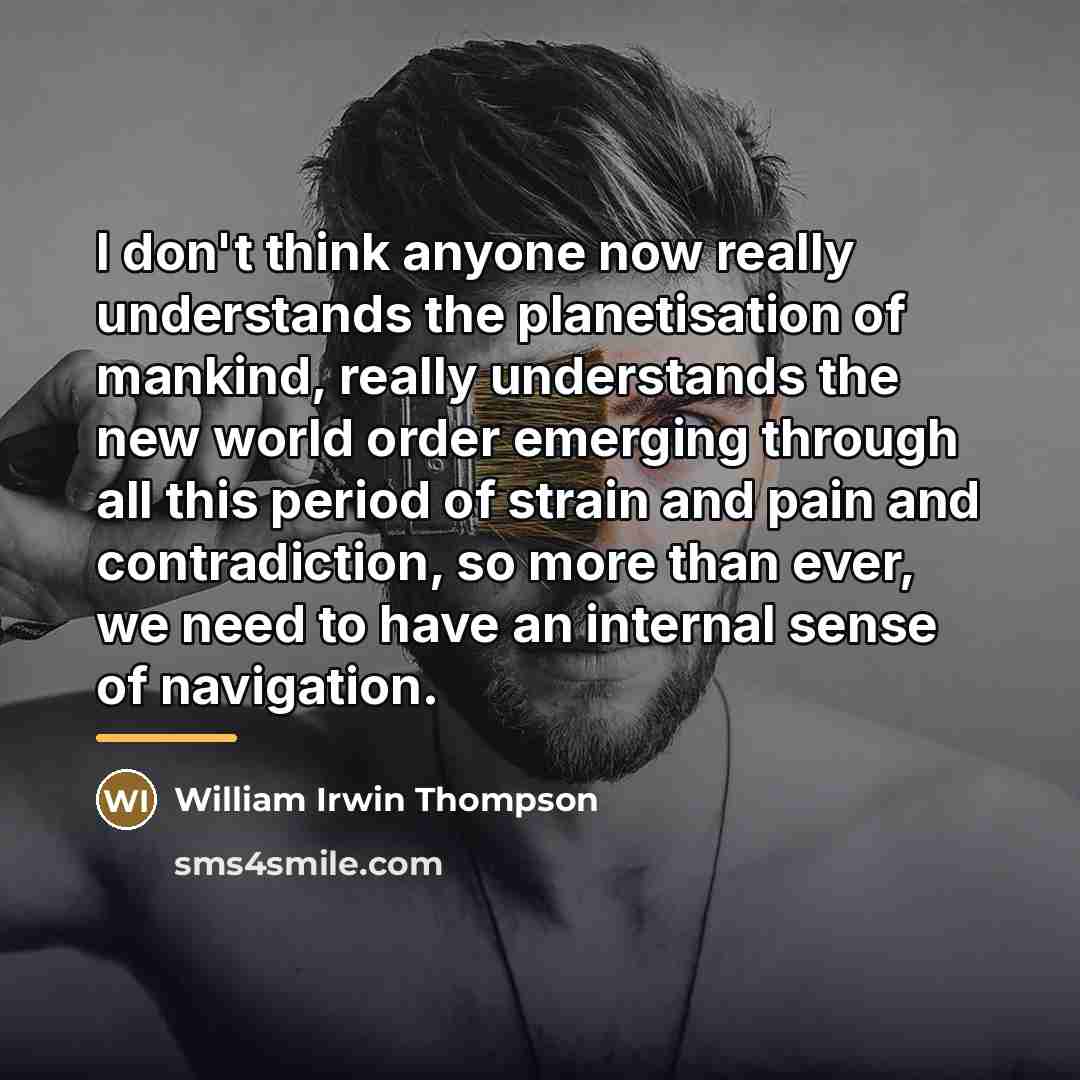 “I don't think anyone now really understands the planetisation of…” quote by William Irwin Thompson