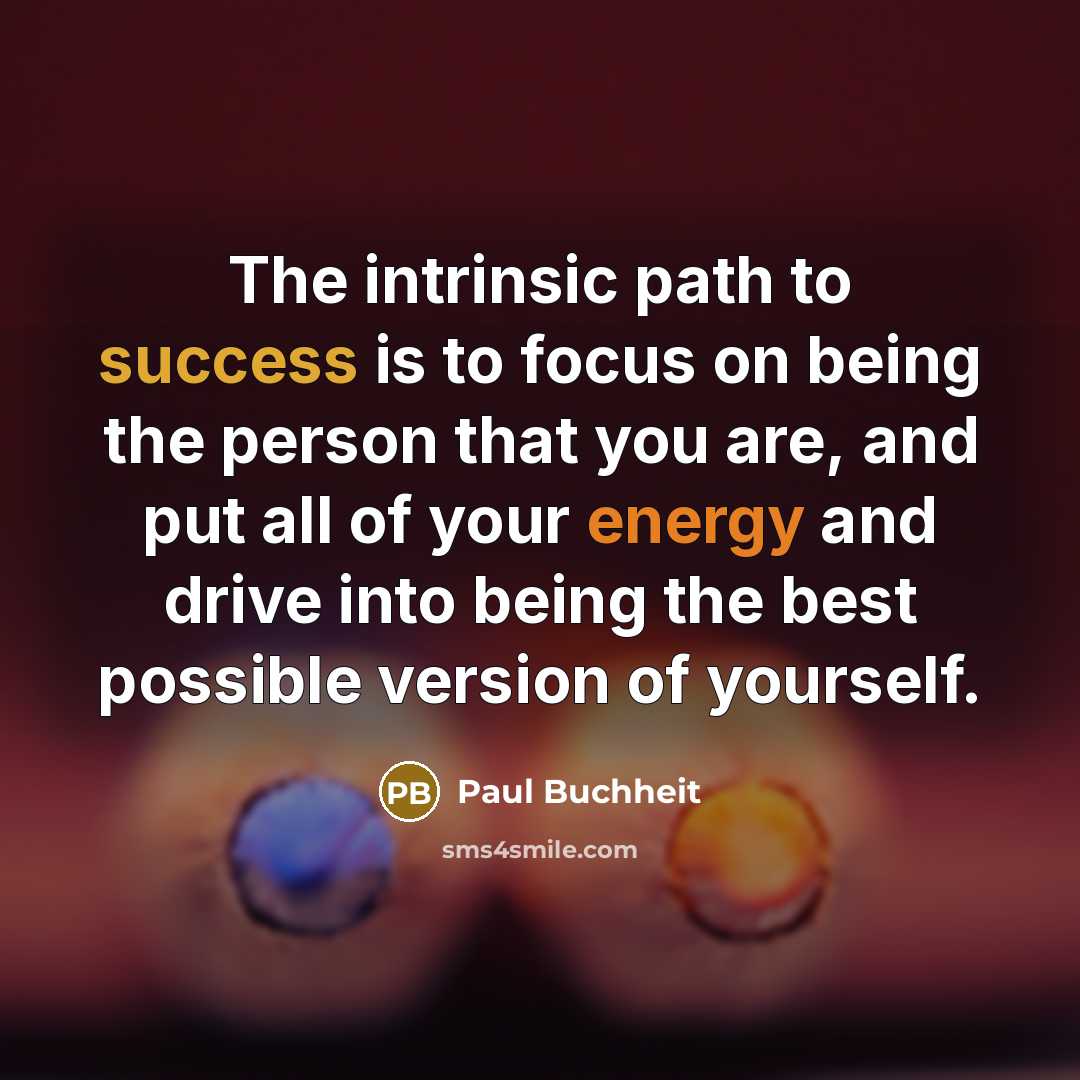 “The intrinsic path to success is to focus on being…” quote by Paul Buchheit