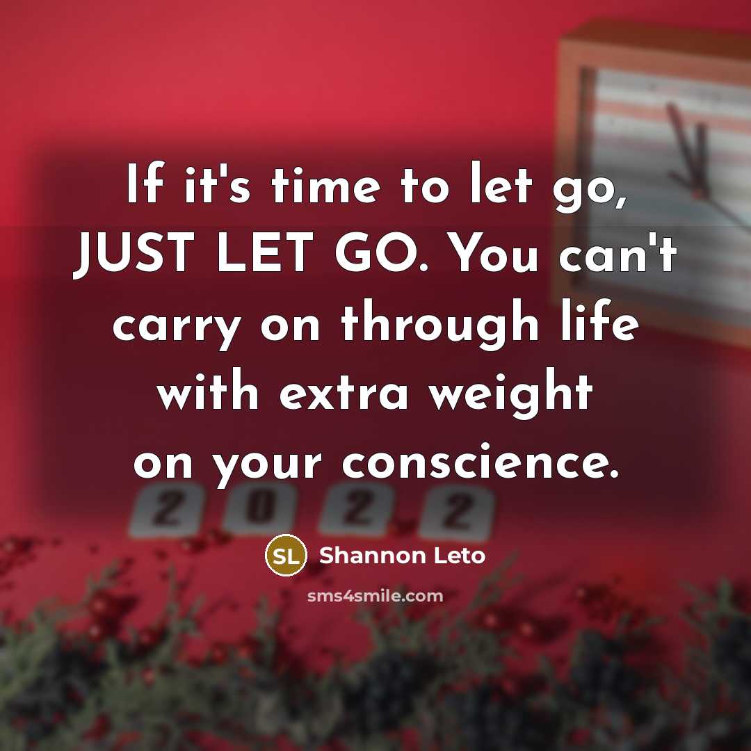 “If it's time to let go, JUST LET GO. You…” quote by Shannon Leto