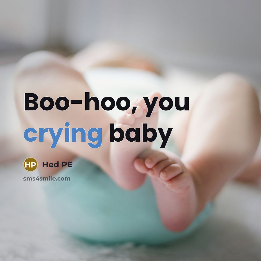 “Boo-hoo, you crying baby…” quote by Hed PE