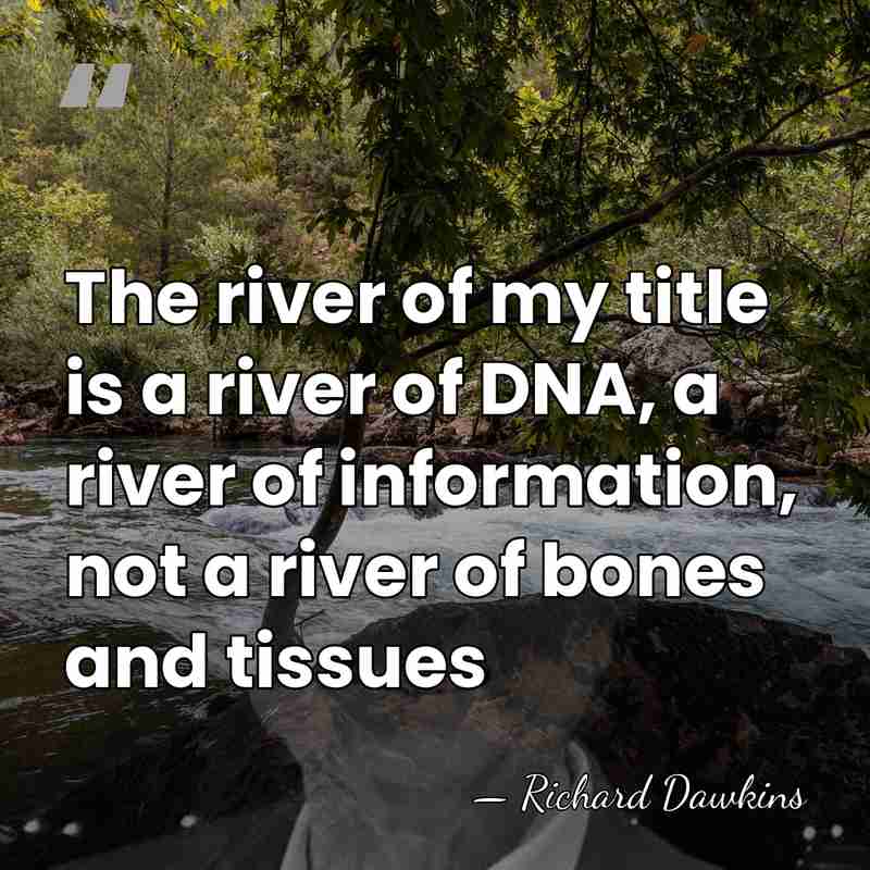 The river of my title is a river of DNA, a river&hellip; - Richard Dawkins
