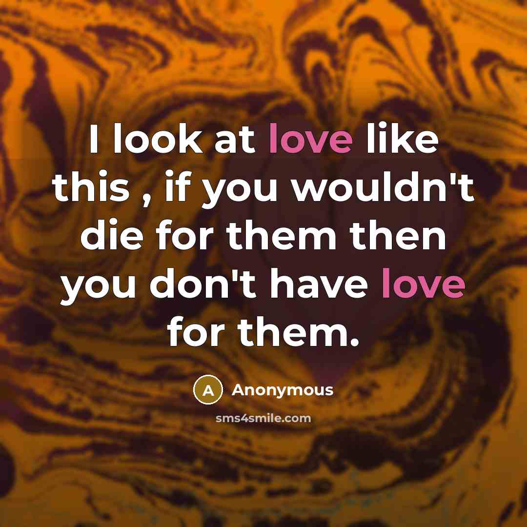 “I look at love like this , if you wouldn't…” quote by Anonymous