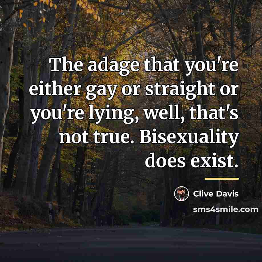 “The adage that you're either gay or straight or you're…” quote by Clive Davis