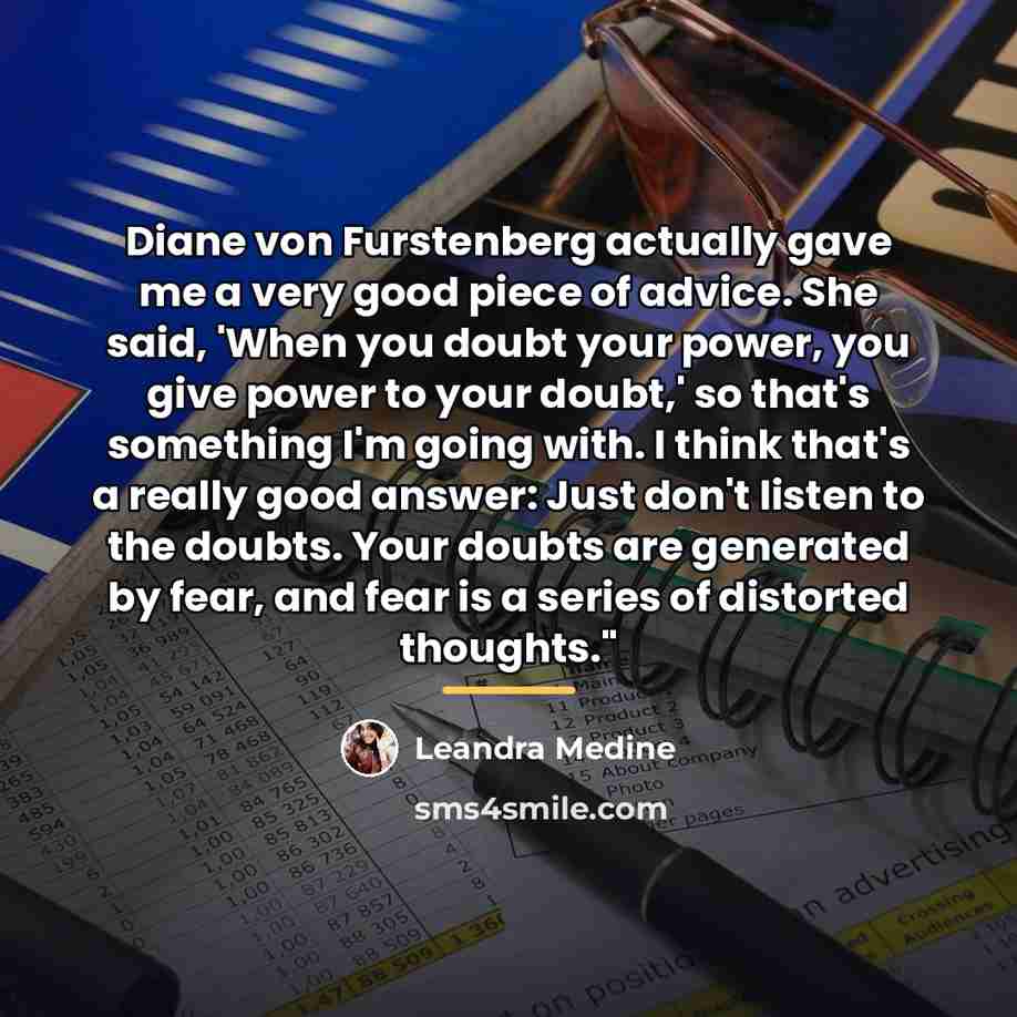 “Diane von Furstenberg actually gave me a very good piece…” quote by Leandra Medine