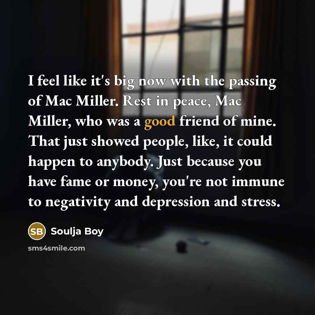 “I feel like it's big now with the passing of…” quote by Soulja Boy
