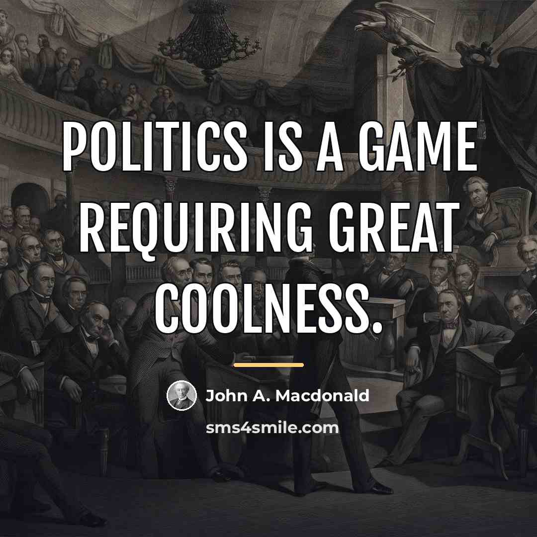 “Politics is a game requiring great coolness.…” quote by John A. Macdonald