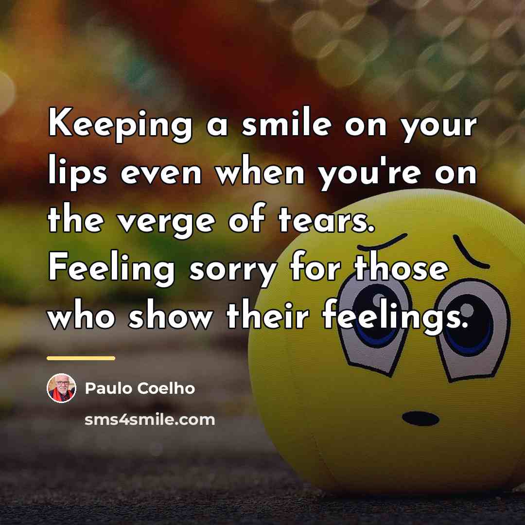 “Keeping a smile on your lips even when you're on…” quote by Paulo Coelho