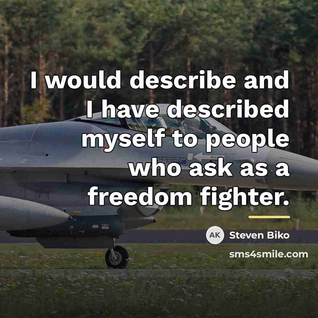 “I would describe and I have described myself to people…” quote by Steven Biko
