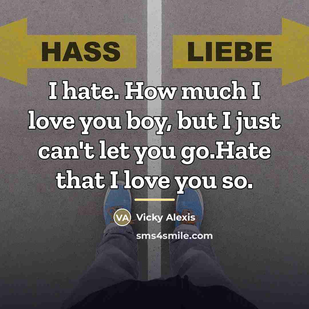“I hate. How much I love you boy, but I…” quote by Vicky Alexis