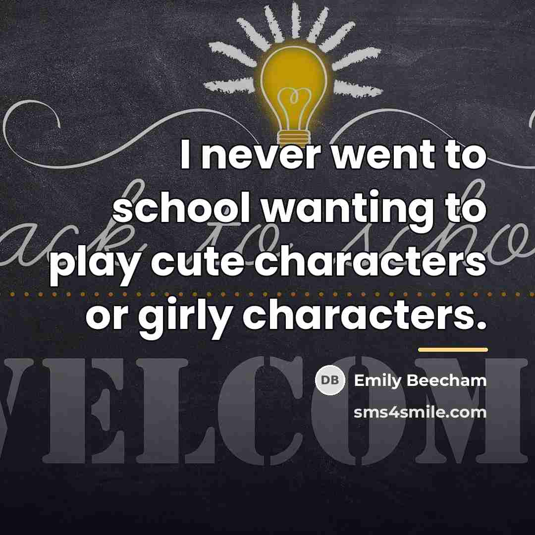 “I never went to school wanting to play cute characters…” quote by Emily Beecham