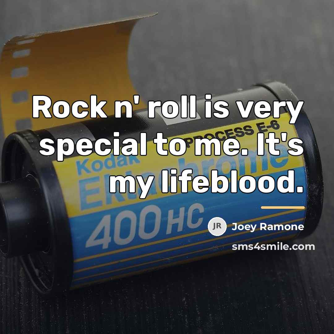 “Rock n' roll is very special to me. It's my…” quote by Joey Ramone