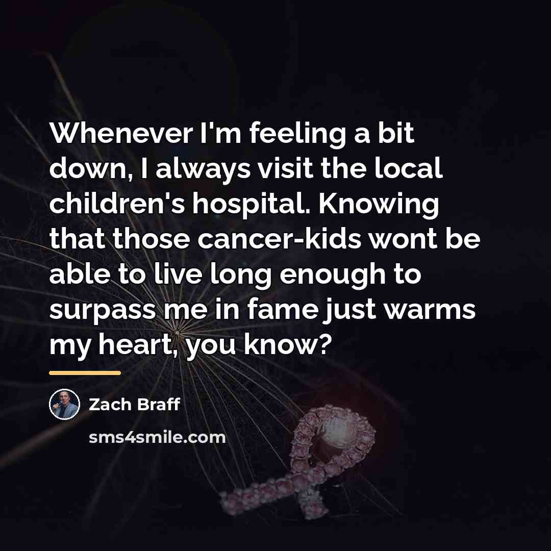 “Whenever I'm feeling a bit down, I always visit the…” quote by Zach Braff