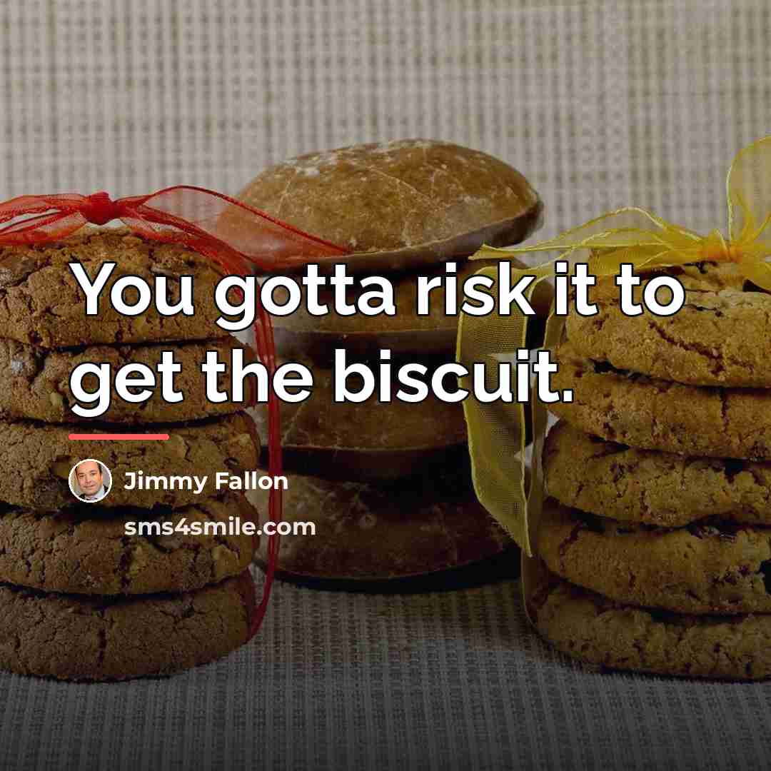 “You gotta risk it to get the biscuit.…” quote by Jimmy Fallon