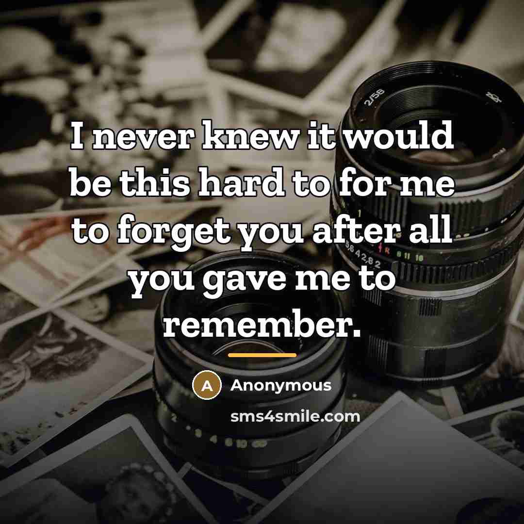 “I never knew it would be this hard to for…” quote by Anonymous