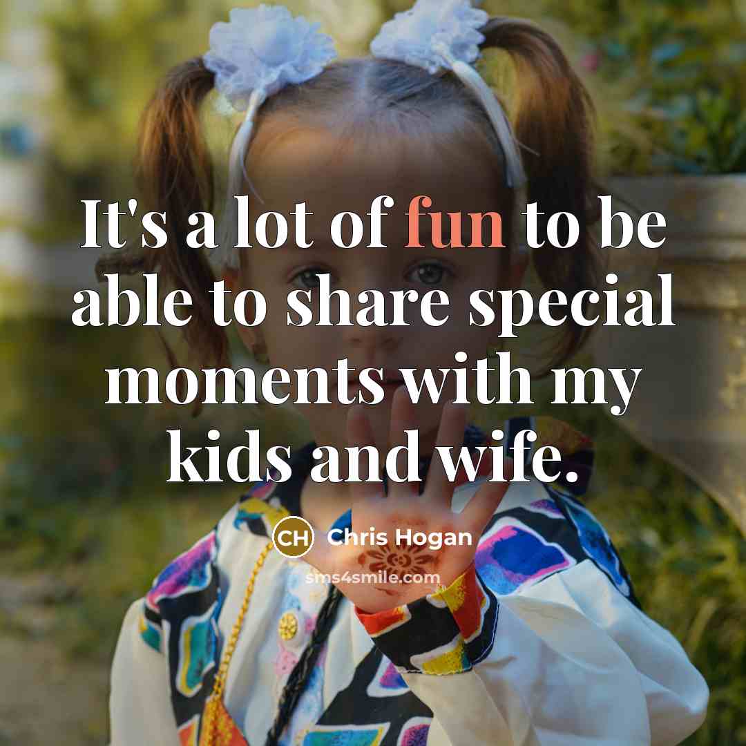 “It's a lot of fun to be able to share…” quote by Chris Hogan