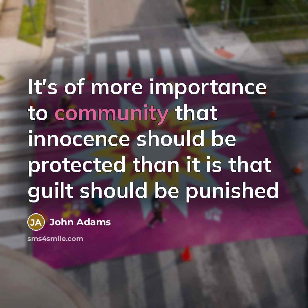 “It's of more importance to community that innocence should be…” quote by John Adams