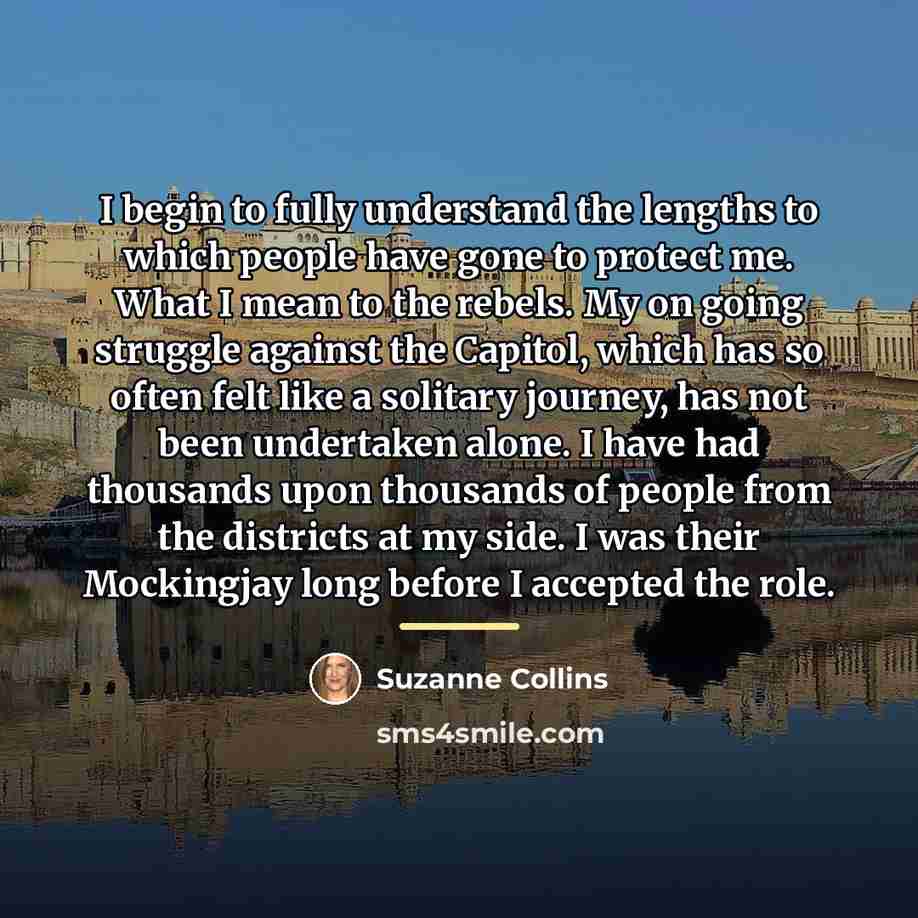 “I begin to fully understand the lengths to which people…” quote by Suzanne Collins