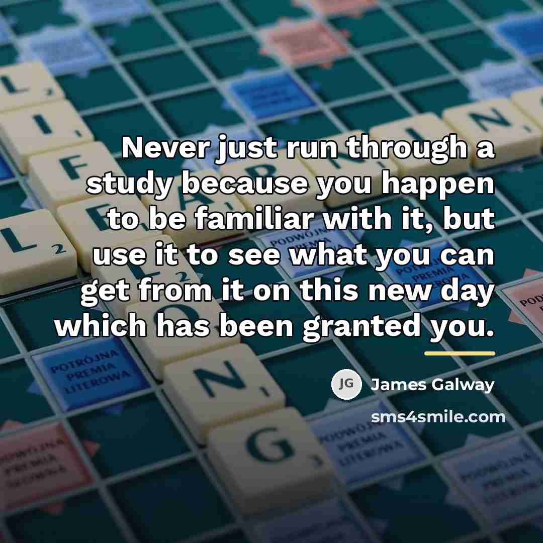 “Never just run through a study because you happen to…” quote by James Galway
