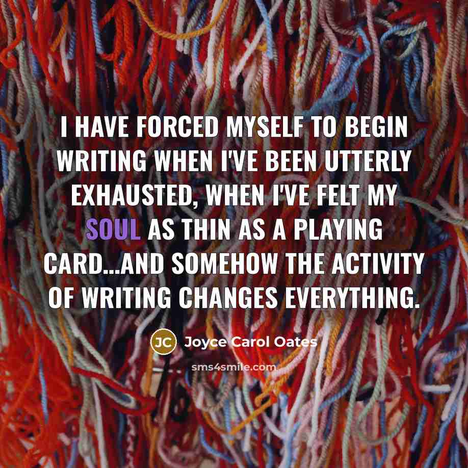 “I have forced myself to begin writing when I've been…” quote by Joyce Carol Oates