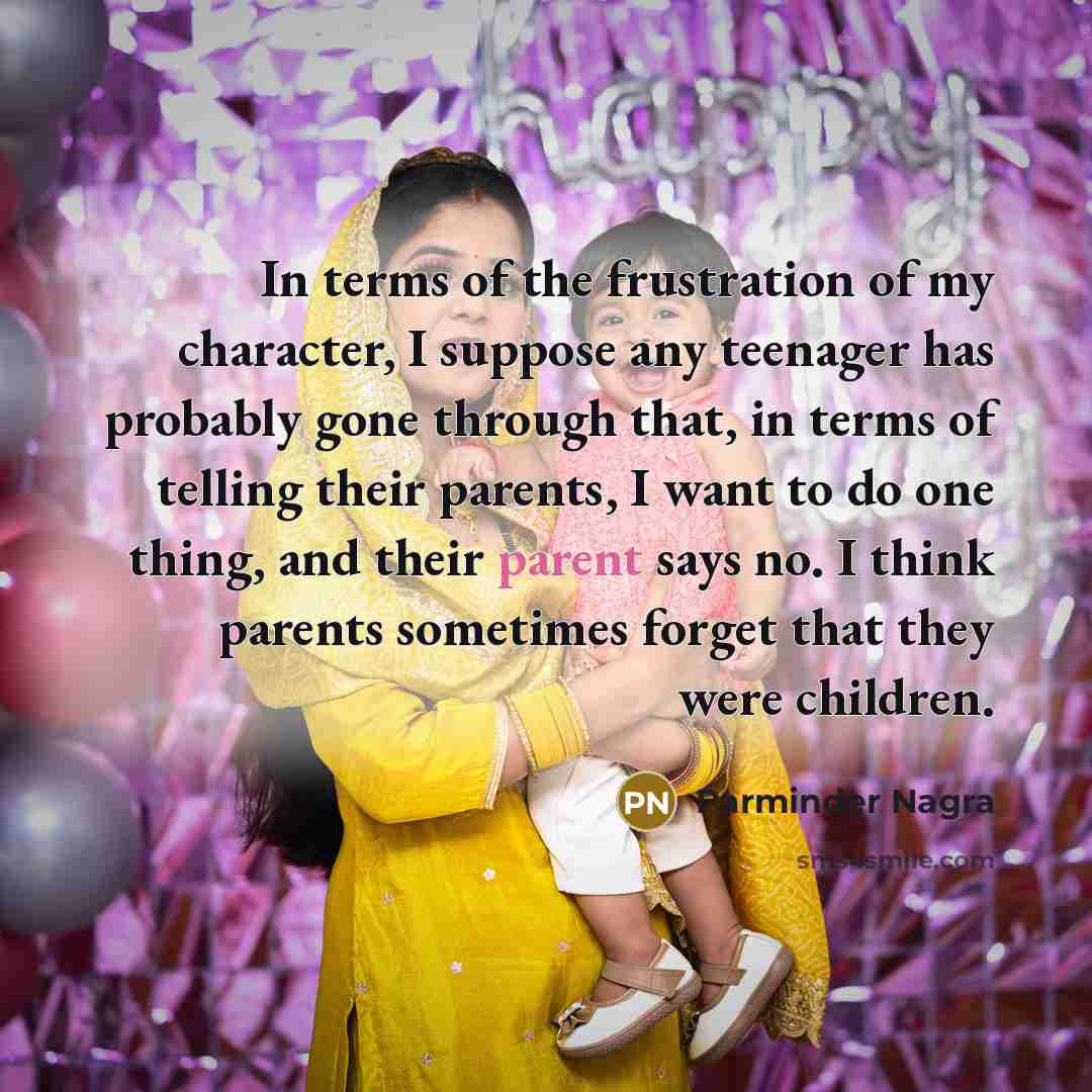 “In terms of the frustration of my character, I suppose…” quote by Parminder Nagra