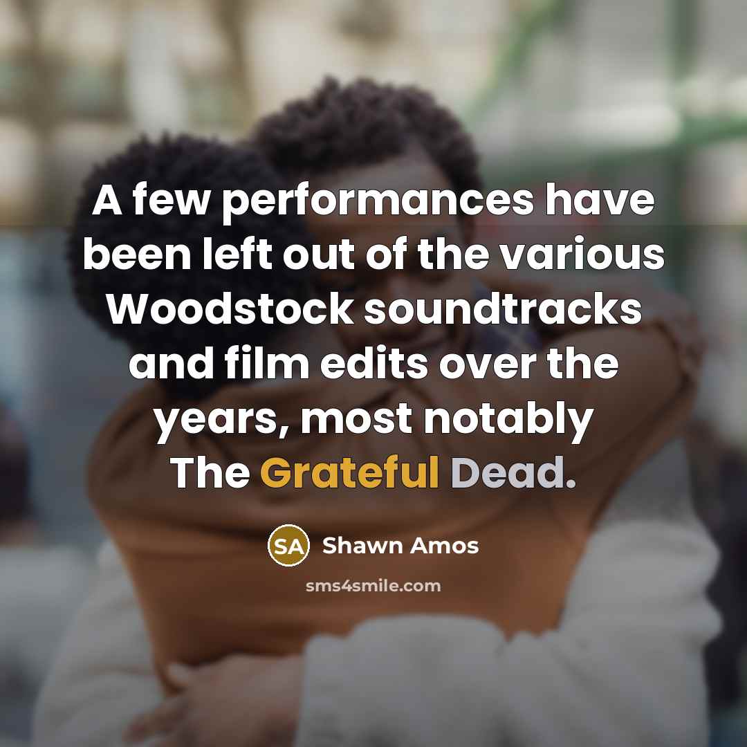 “A few performances have been left out of the various…” quote by Shawn Amos