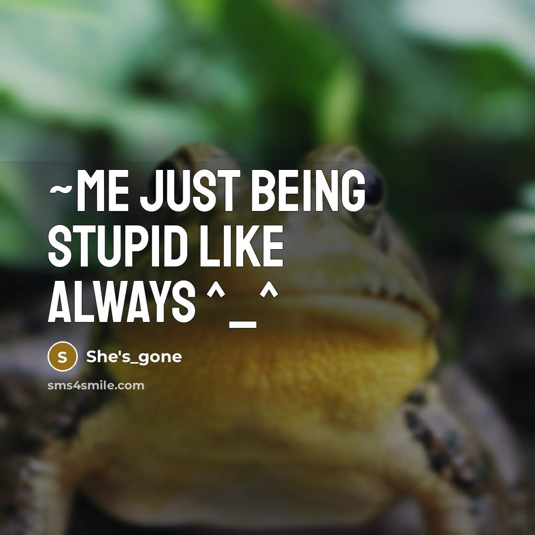 “~me just being stupid like always ^_^…” quote by She's_gone
