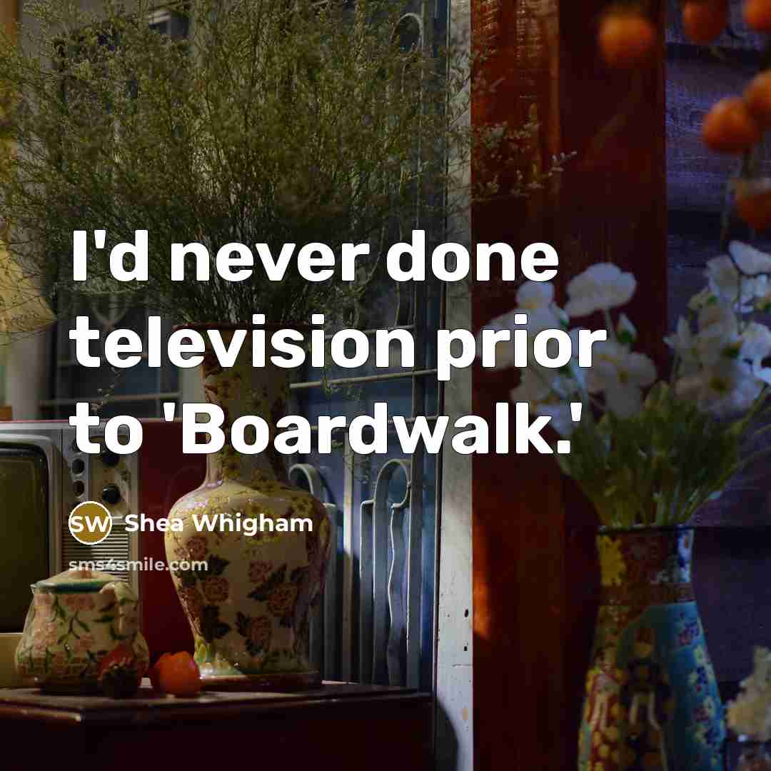 “I'd never done television prior to 'Boardwalk.'…” quote by Shea Whigham