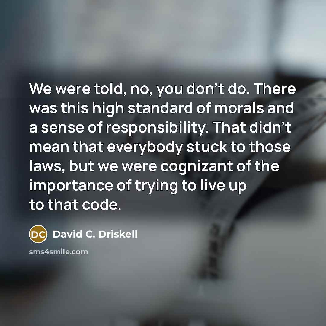 “We were told, no, you don't do. There was this…” quote by David C. Driskell