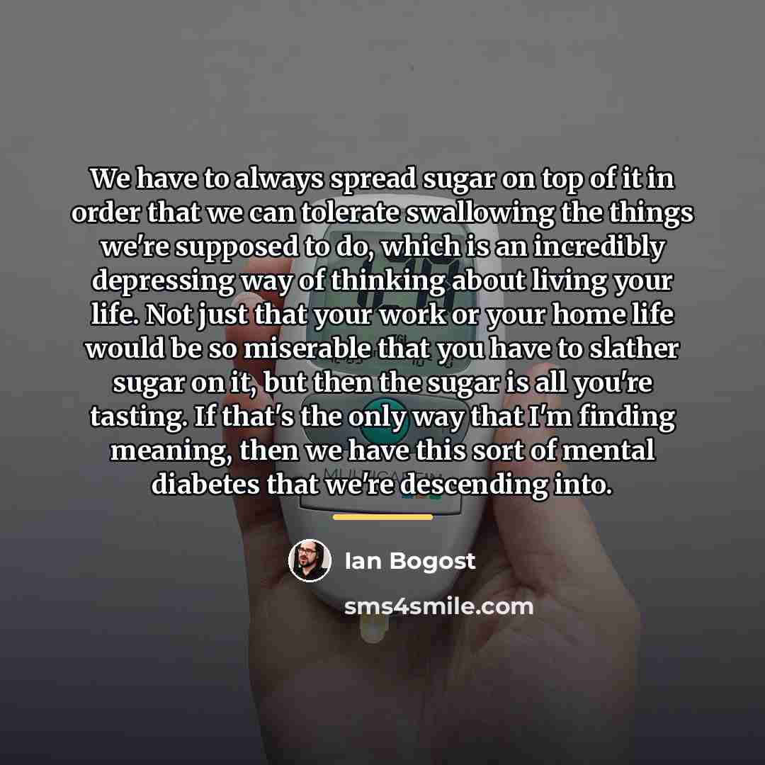 “We have to always spread sugar on top of it…” quote by Ian Bogost
