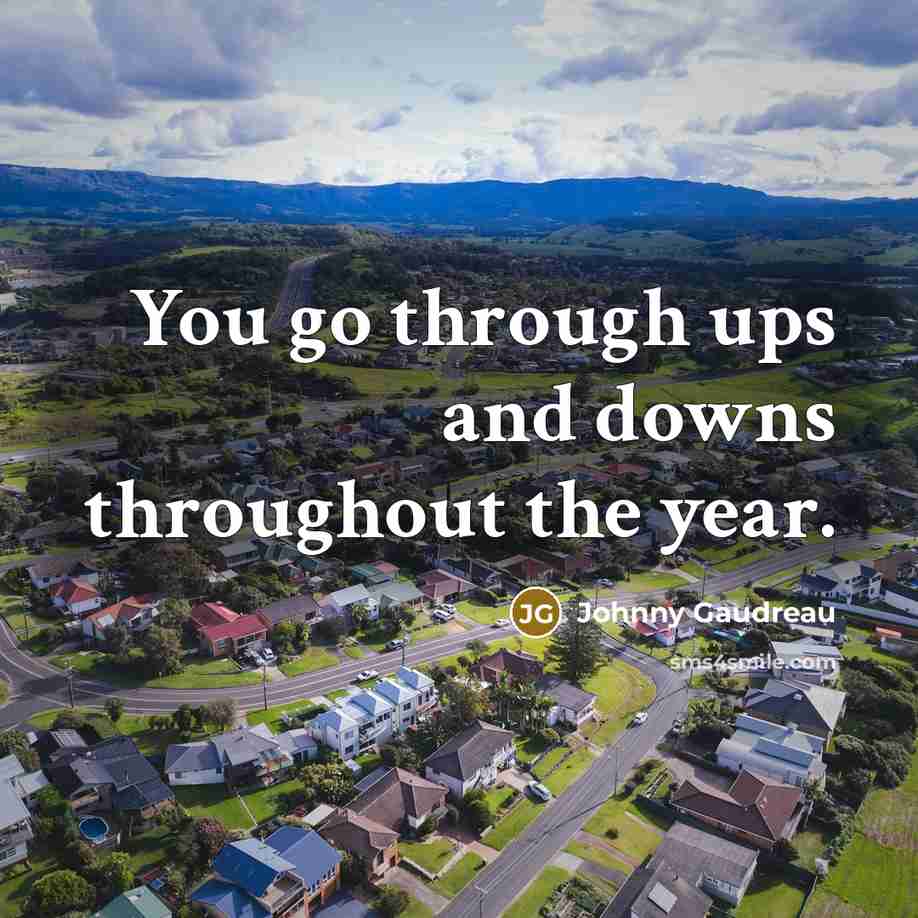 “You go through ups and downs throughout the year.” quote by Johnny Gaudreau