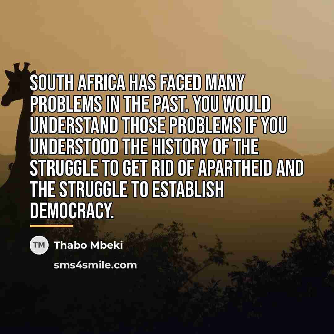 “South Africa has faced many problems in the past. You…” quote by Thabo Mbeki