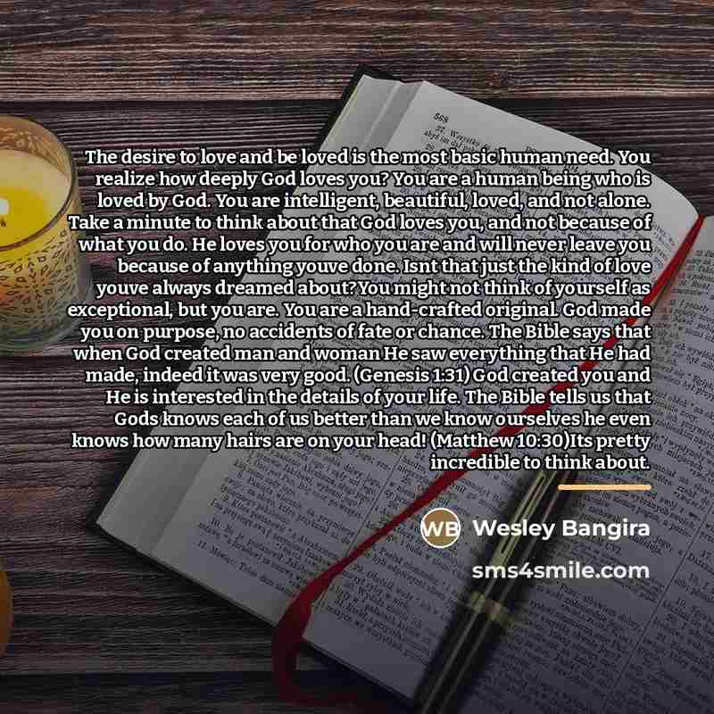 “The desire to love and be loved is the most…” quote by Wesley Bangira
