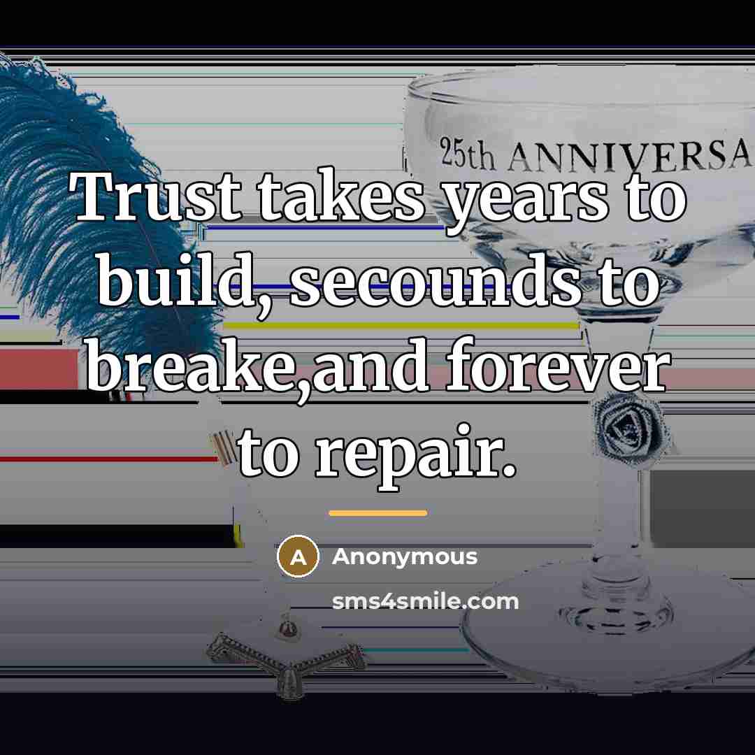 “Trust takes years to build, secounds to breake,and forever to…” quote by Anonymous