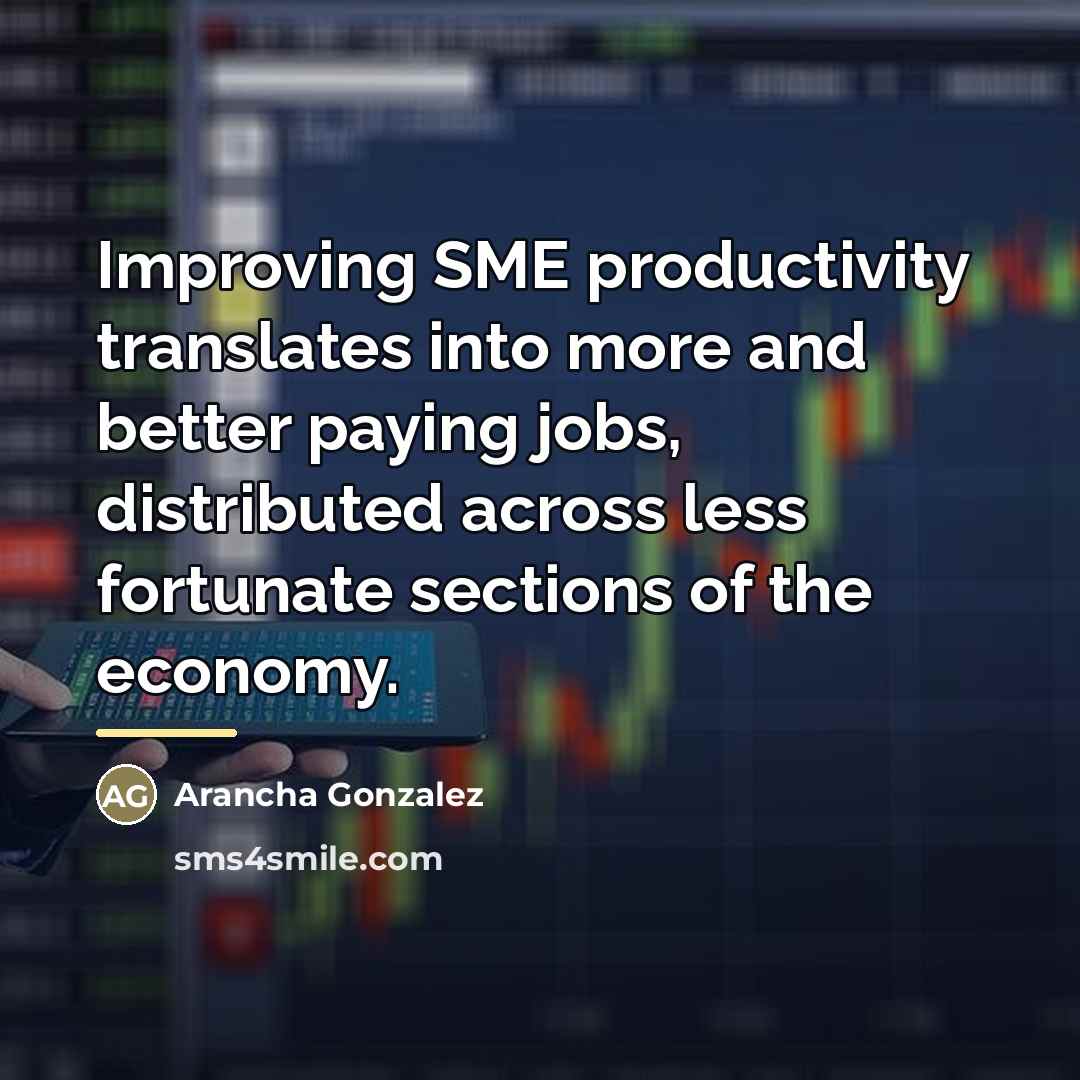 “Improving SME productivity translates into more and better paying jobs,…” quote by Arancha Gonzalez