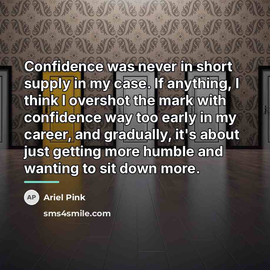 “Confidence was never in short supply in my case. If…” quote by Ariel Pink