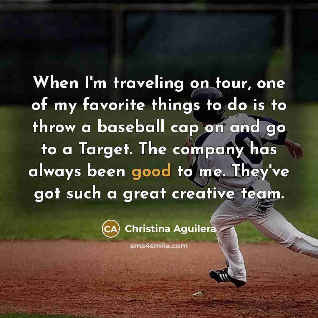 “When I'm traveling on tour, one of my favorite things…” quote by Christina Aguilera
