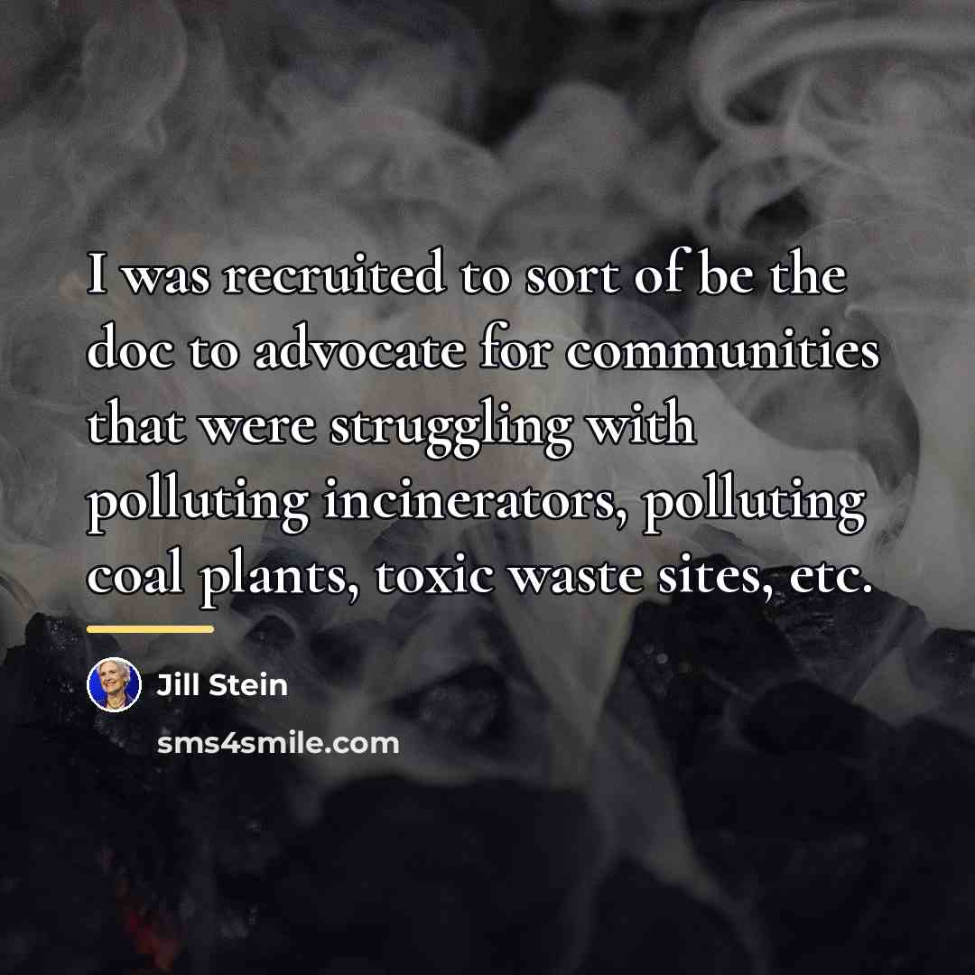 “I was recruited to sort of be the doc to…” quote by Jill Stein