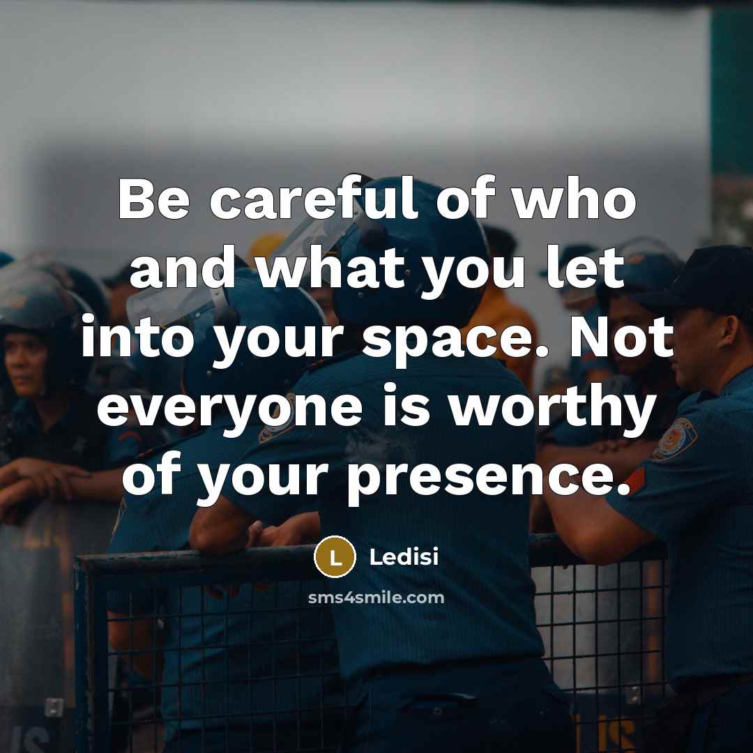 “Be careful of who and what you let into your…” quote by Ledisi