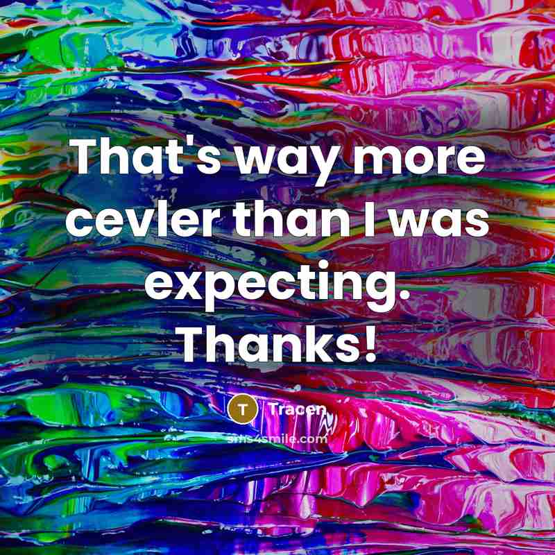 “That's way more cevler than I was expecting. Thanks!…” quote by Tracen