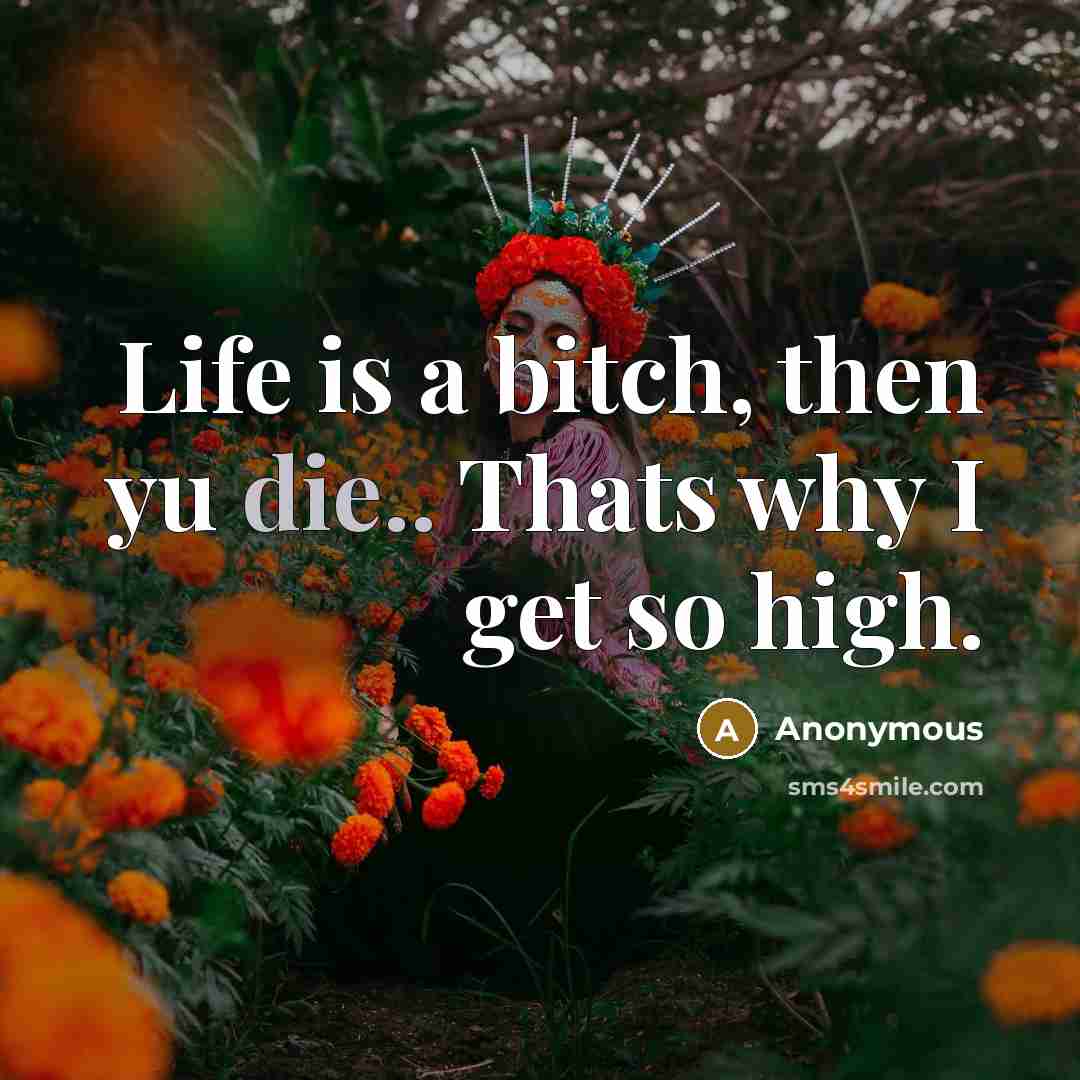 “Life is a bitch, then yu die.. Thats why I…” quote by Anonymous