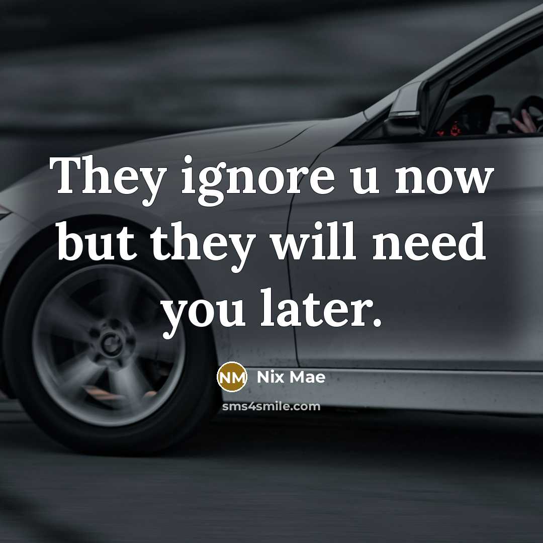 “They ignore u now but they will need you later.…” quote by Nix Mae