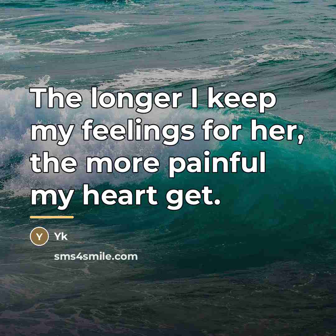 “The longer I keep my feelings for her, the more…” quote by Yk