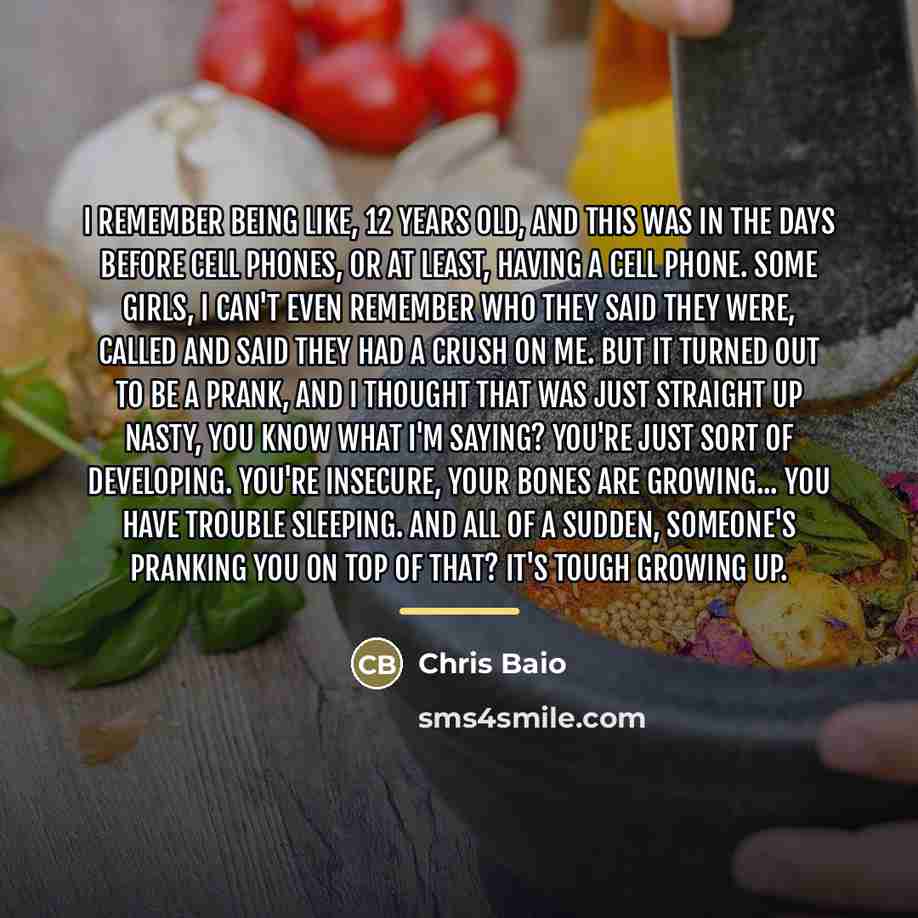 “I remember being like, 12 years old, and this was…” quote by Chris Baio